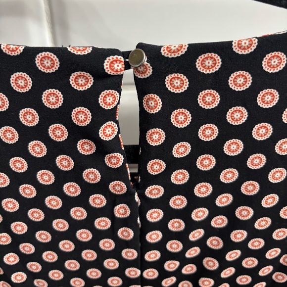 Calvin Klein Women’s Sleeveless Rosette Blouse with Pleated Neckline - Picture 3 of 6